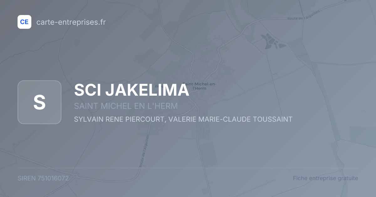 SCI JAKELIMA — 751016072 — fiche entreprise