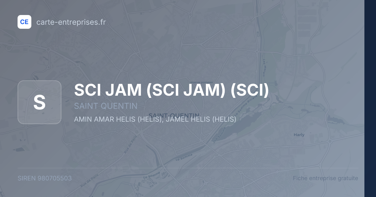 SCI JAM (SCI JAM) (SCI) — 980705503 — fiche entreprise