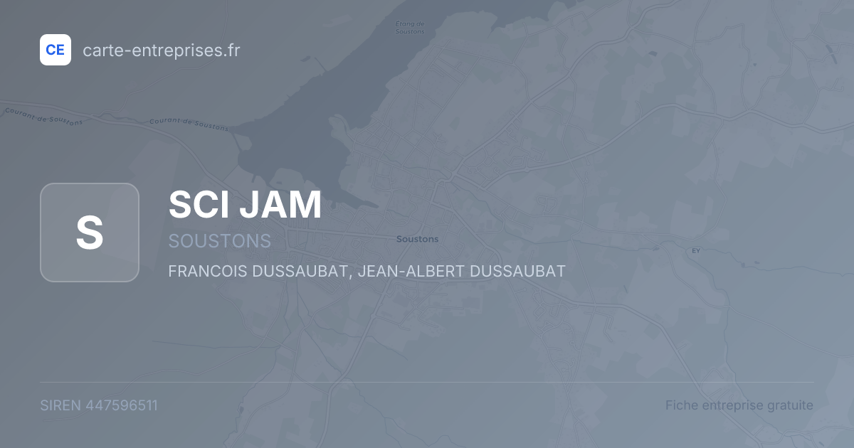 SCI JAM — 447596511 — fiche entreprise