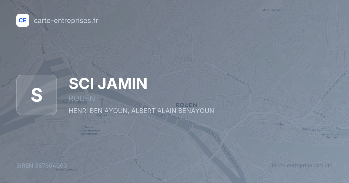SCI JAMIN — 387664063 — fiche entreprise