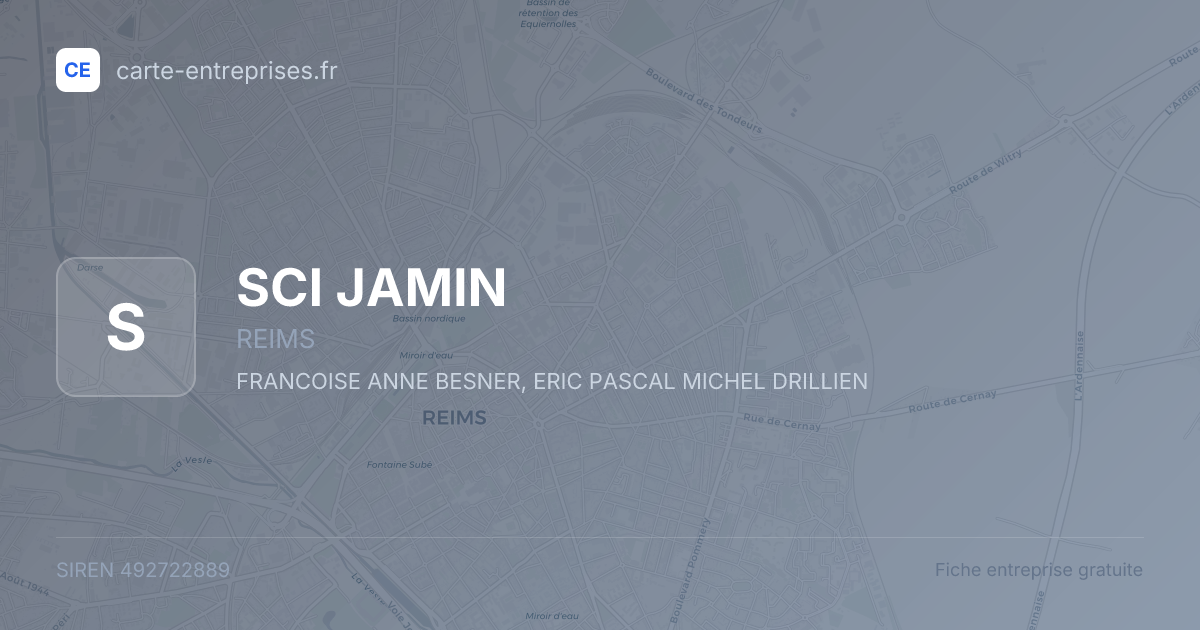 SCI JAMIN — 492722889 — fiche entreprise