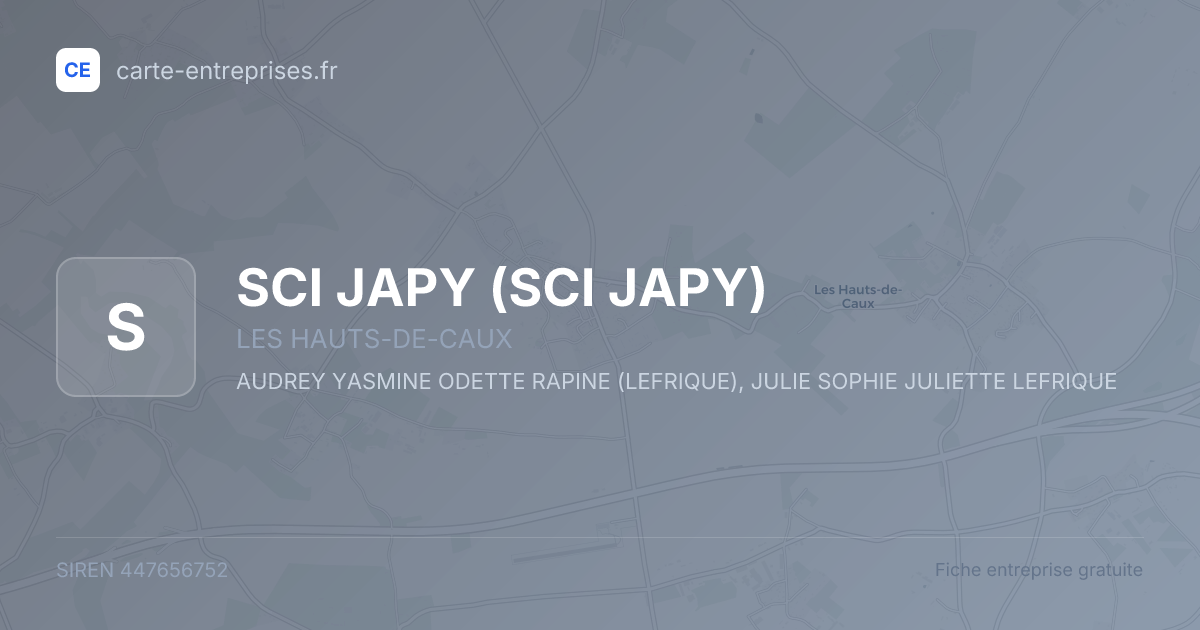 SCI JAPY — 447656752 — fiche entreprise