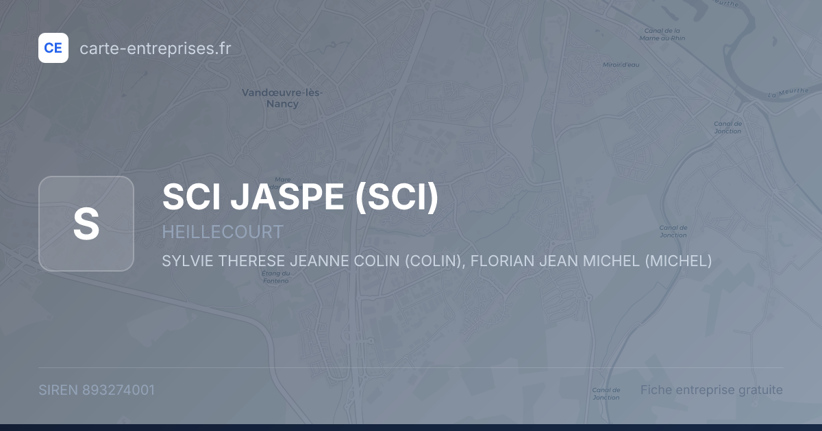 SCI JASPE (SCI) — 893274001 — fiche entreprise