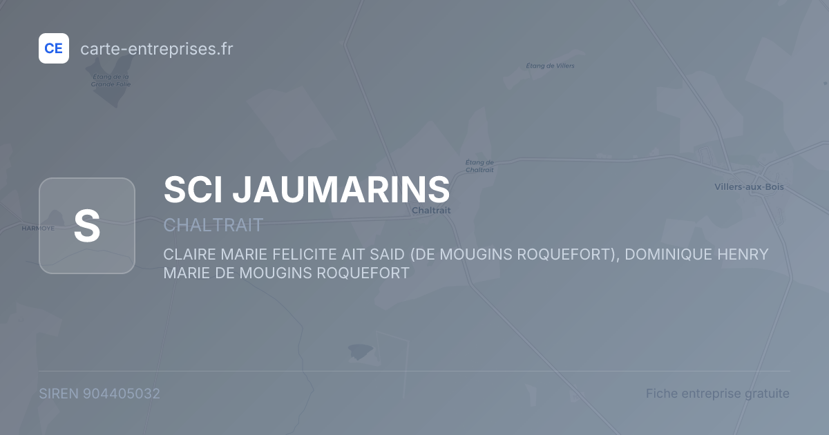 SCI JAUMARINS — 904405032 — fiche entreprise