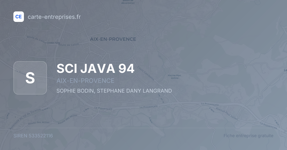 SCI JAVA 94 — 533522116 — fiche entreprise