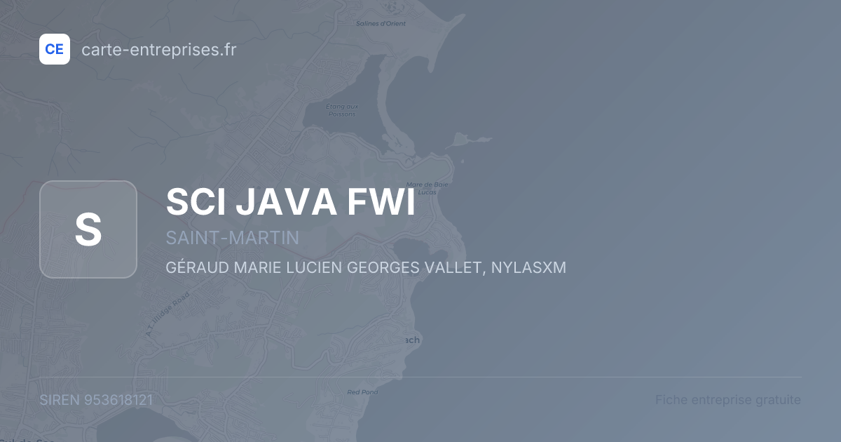 SCI JAVA FWI — 953618121 — fiche entreprise