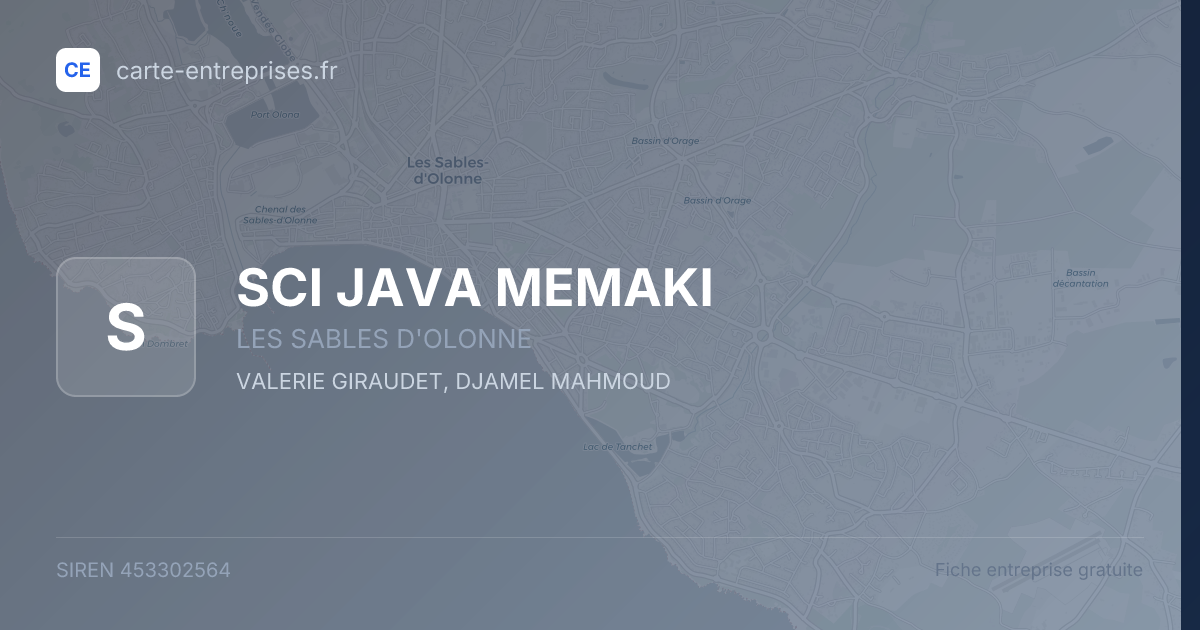 SCI JAVA MEMAKI — 453302564 — fiche entreprise