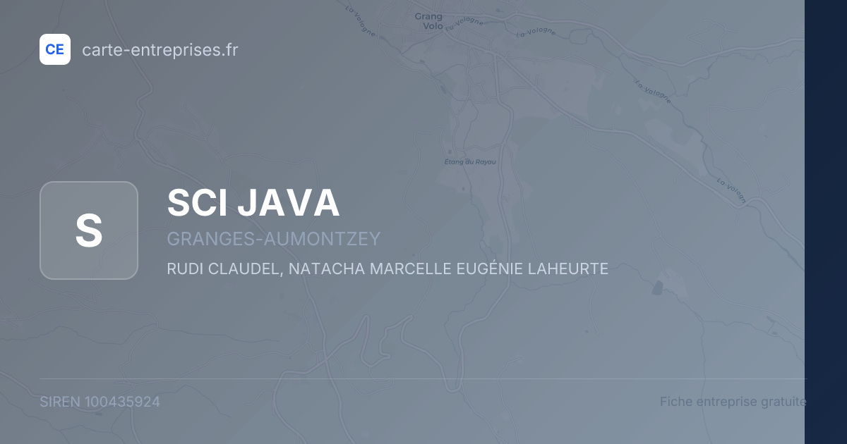 SCI JAVA — 100435924 — fiche entreprise