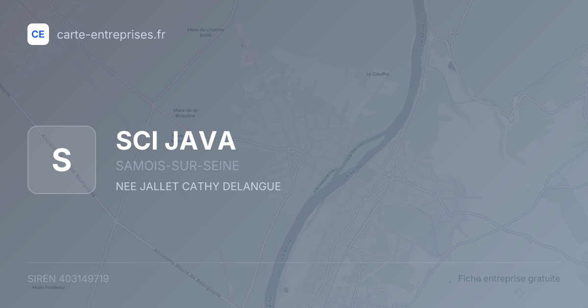SCI JAVA — 403149719 — fiche entreprise
