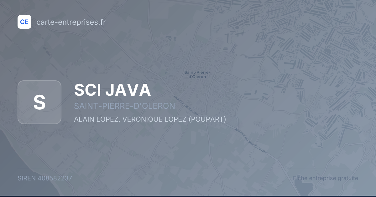 SCI JAVA — 408582237 — fiche entreprise