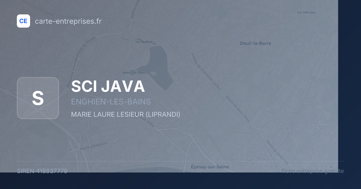 SCI JAVA — 418837779 — fiche entreprise