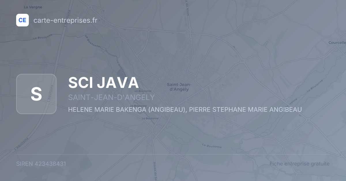 SCI JAVA — 423438431 — fiche entreprise