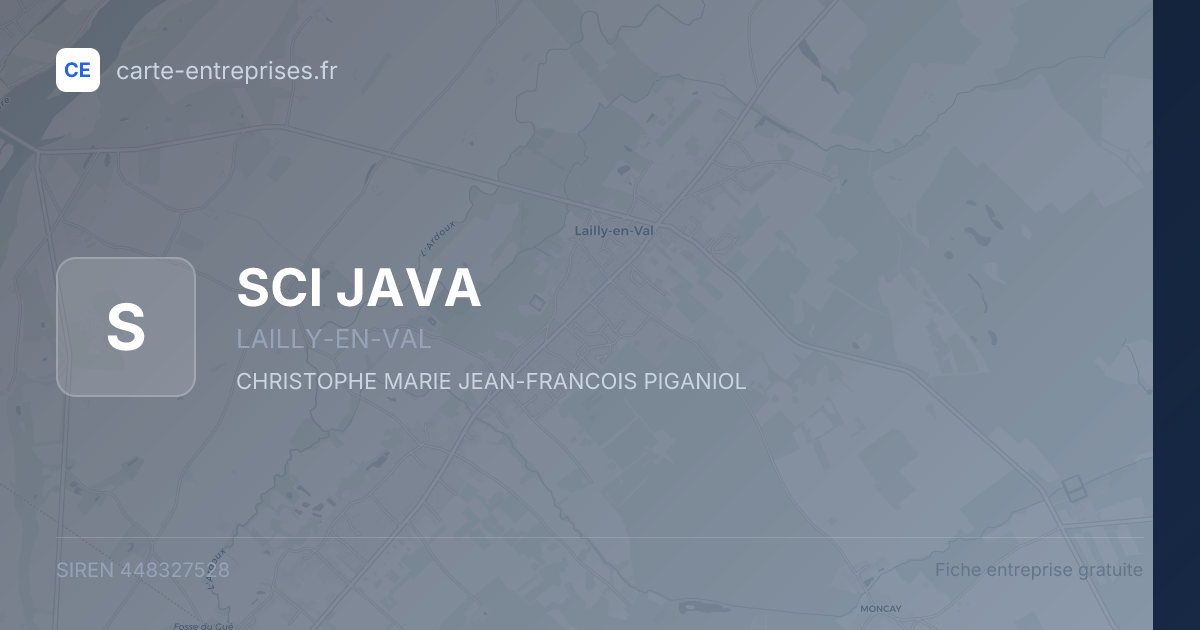 SCI JAVA — 448327528 — fiche entreprise