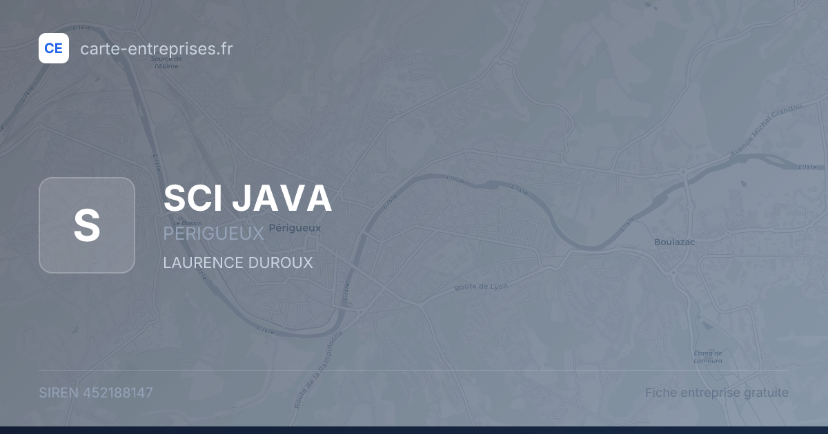 SCI JAVA — 452188147 — fiche entreprise