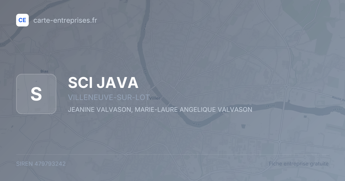 SCI JAVA — 479793242 — fiche entreprise