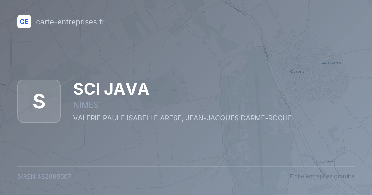 SCI JAVA — 482888567 — fiche entreprise