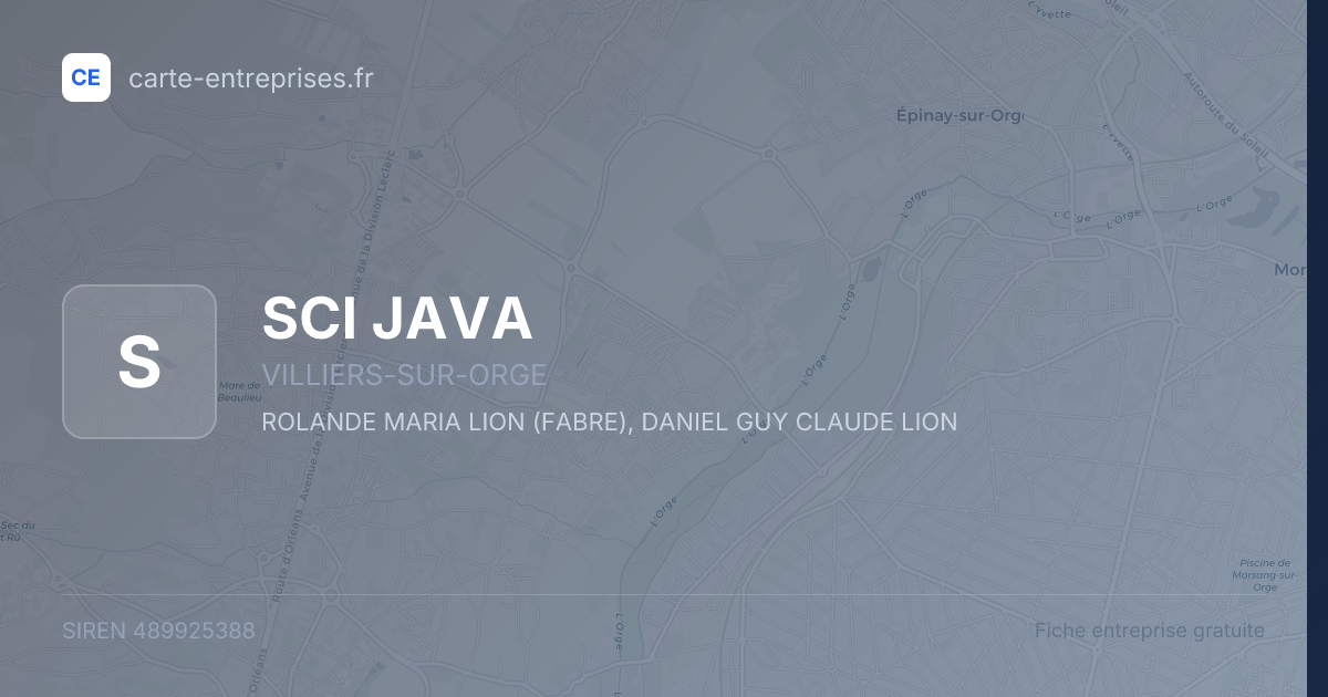 SCI JAVA — 489925388 — fiche entreprise