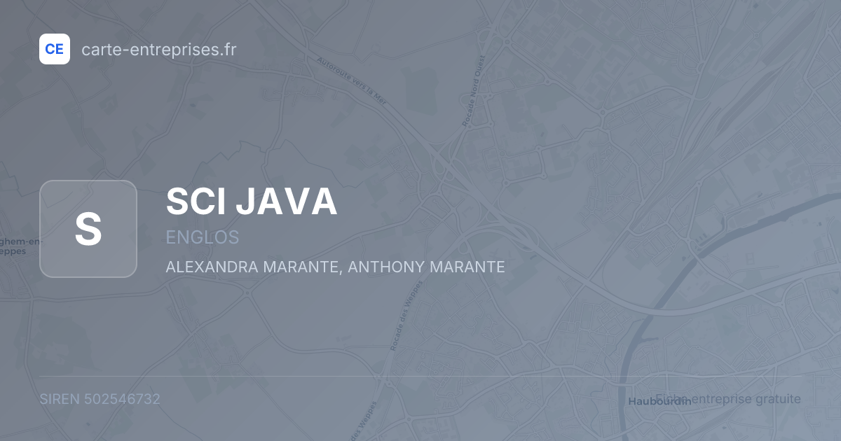 SCI JAVA — 502546732 — fiche entreprise
