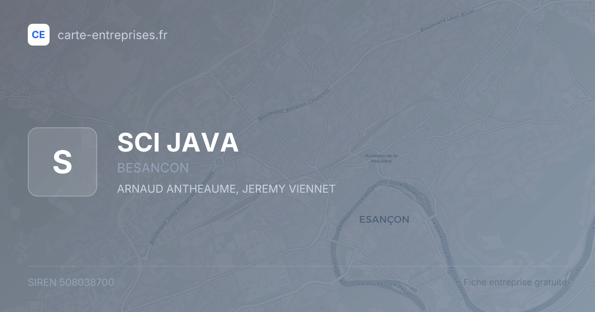 SCI JAVA — 508038700 — fiche entreprise