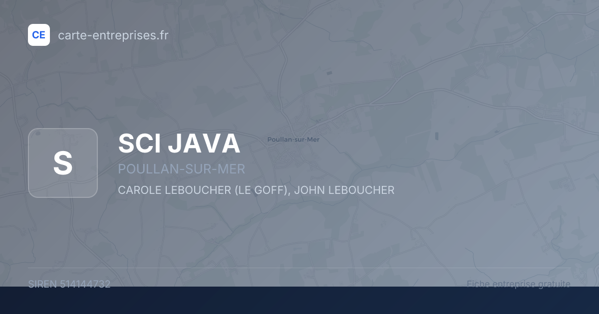 SCI JAVA — 514144732 — fiche entreprise