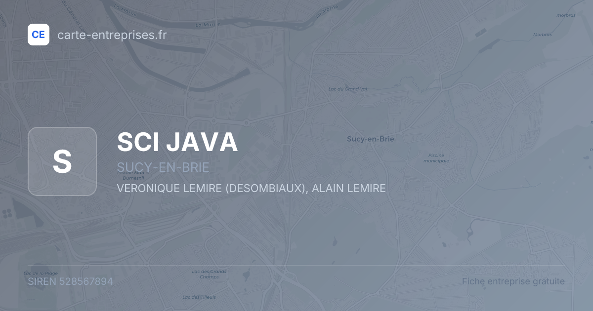 SCI JAVA — 528567894 — fiche entreprise