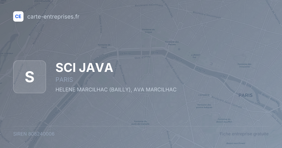 SCI JAVA — 808240006 — fiche entreprise