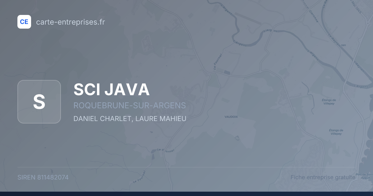 SCI JAVA — 811482074 — fiche entreprise