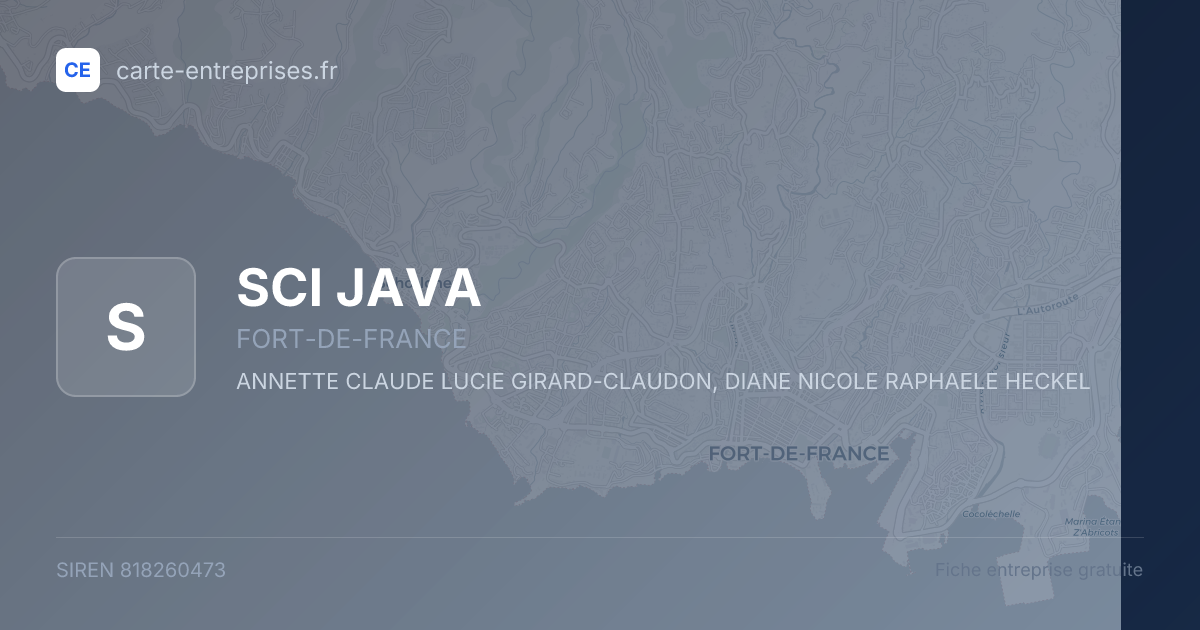 SCI JAVA — 818260473 — fiche entreprise
