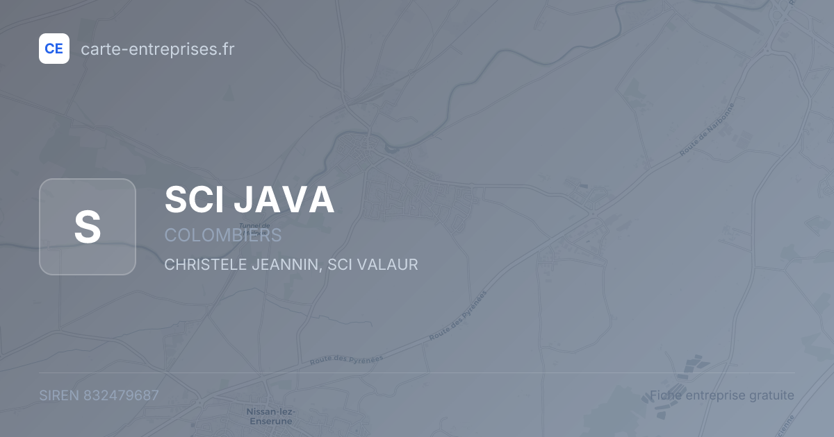 SCI JAVA — 832479687 — fiche entreprise