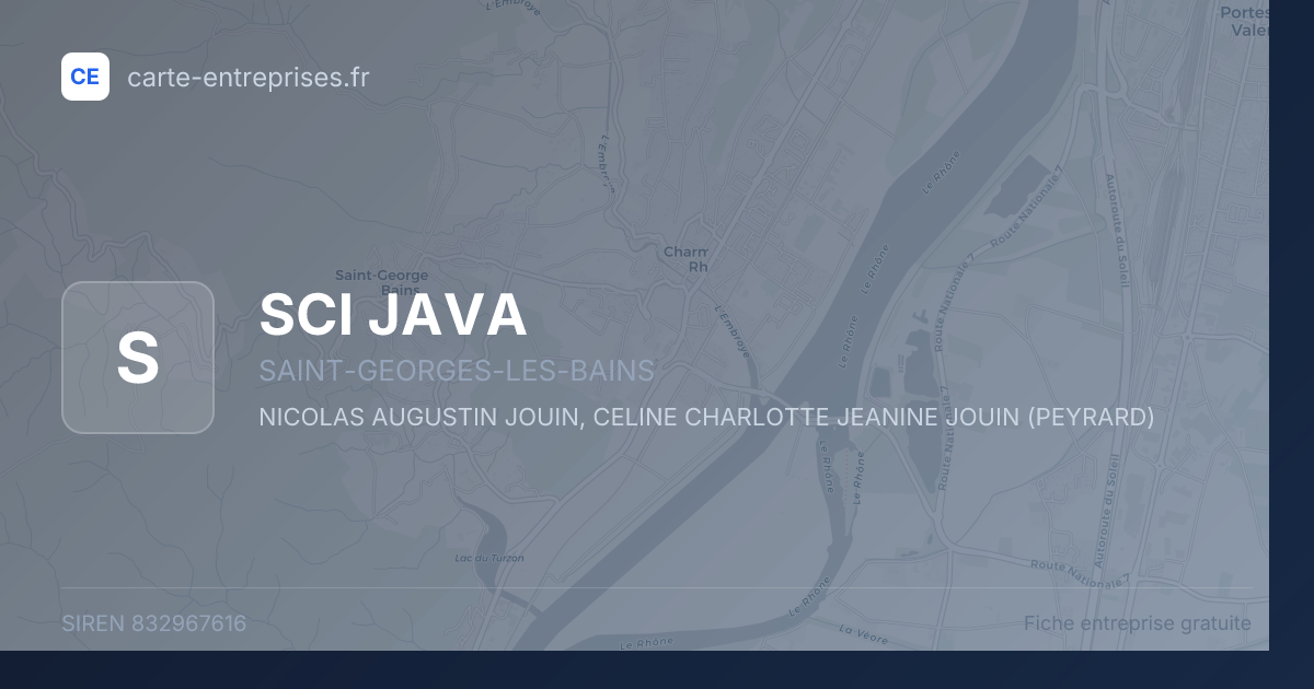 SCI JAVA — 832967616 — fiche entreprise