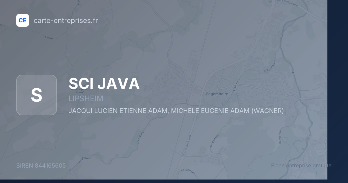 SCI JAVA — 844165605 — fiche entreprise