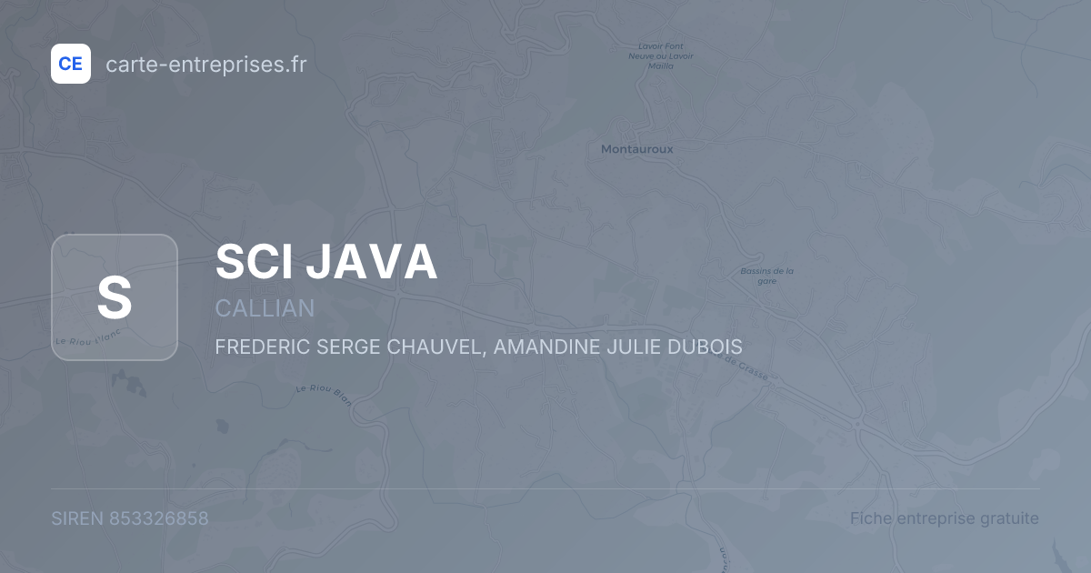 SCI JAVA — 853326858 — fiche entreprise