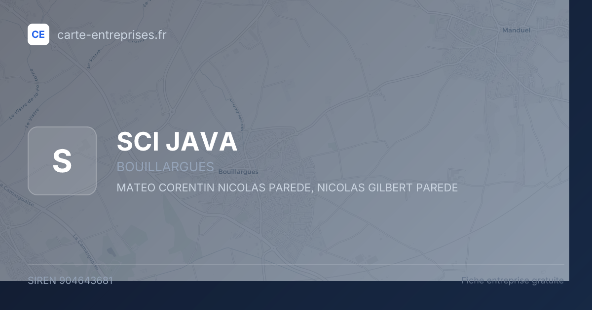 SCI JAVA — 904643681 — fiche entreprise