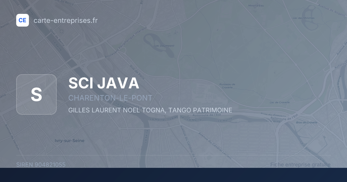 SCI JAVA — 904821055 — fiche entreprise