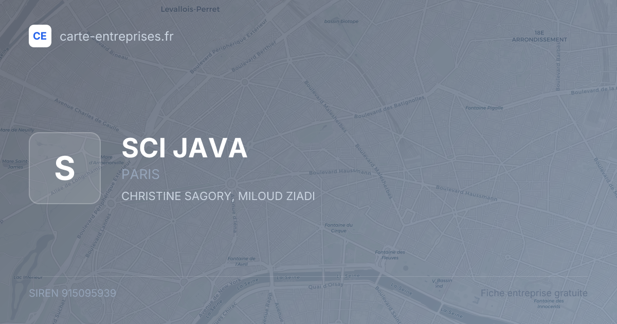 SCI JAVA — 915095939 — fiche entreprise