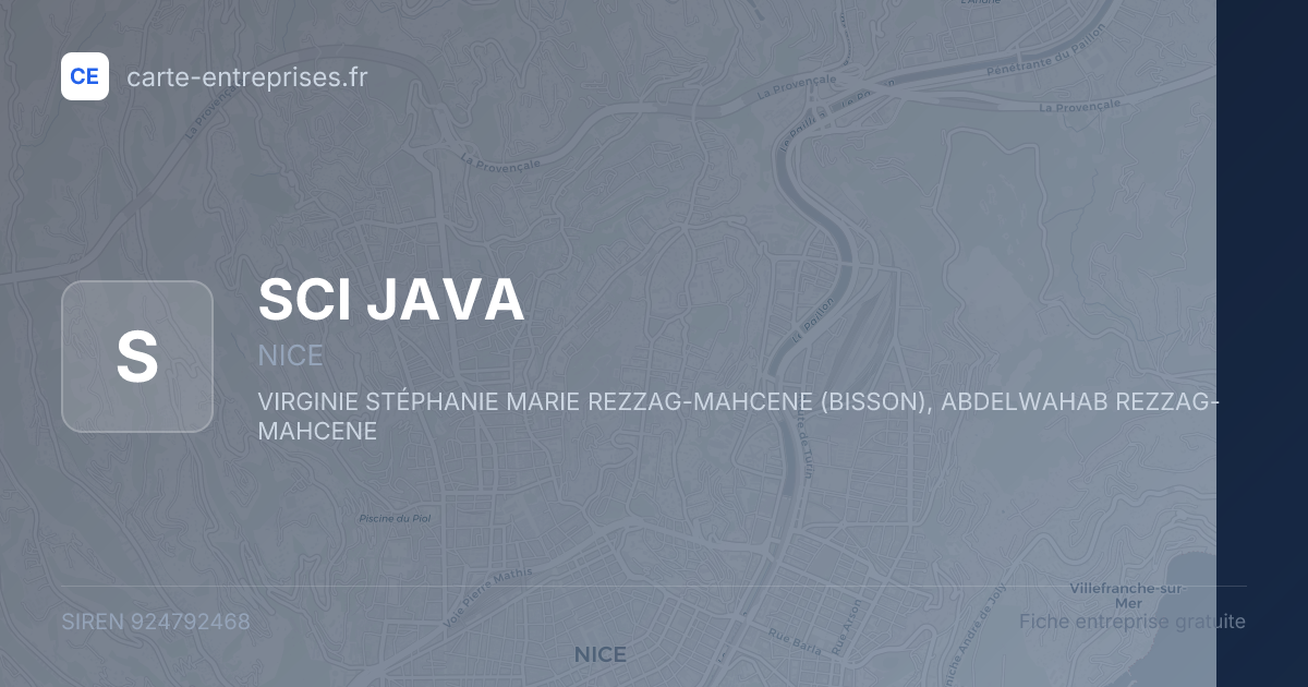 SCI JAVA — 924792468 — fiche entreprise