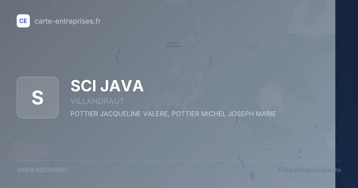 SCI JAVA — 950359927 — fiche entreprise