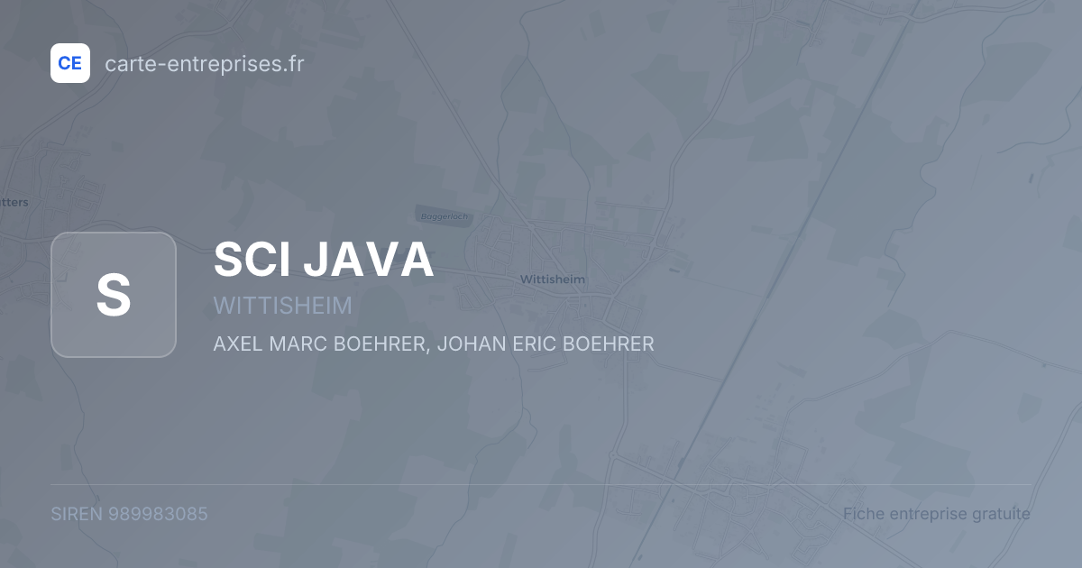 SCI JAVA — 989983085 — fiche entreprise
