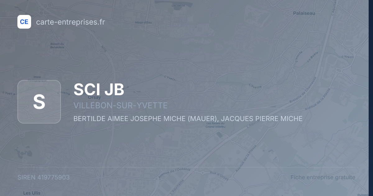 SCI JB — 419775903 — fiche entreprise
