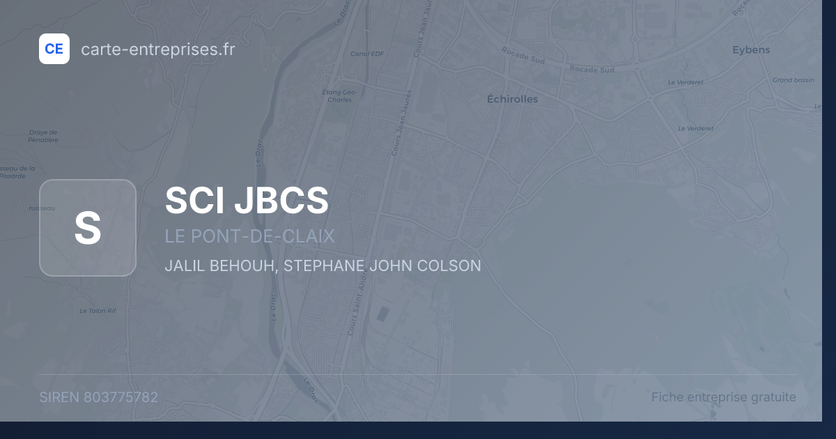 SCI JBCS — 803775782 — fiche entreprise