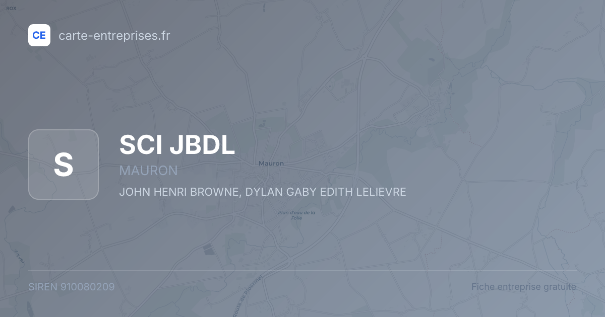 SCI JBDL — 910080209 — fiche entreprise