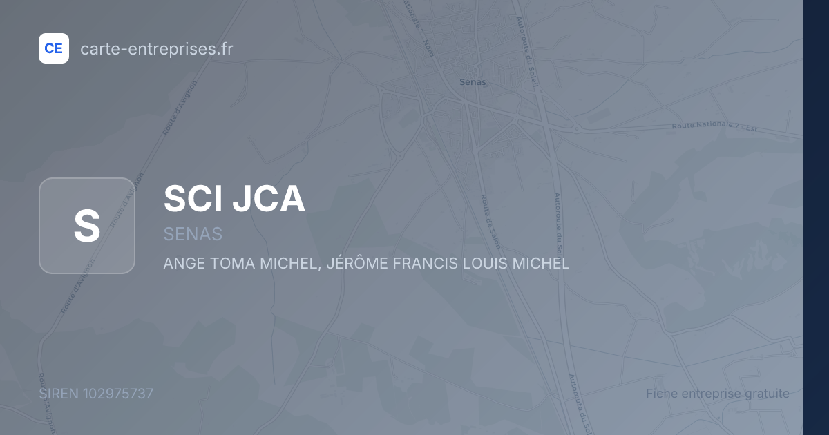 SCI JCA — 102975737 — fiche entreprise