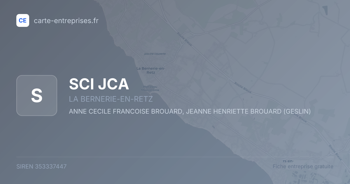 SCI JCA — 353337447 — fiche entreprise