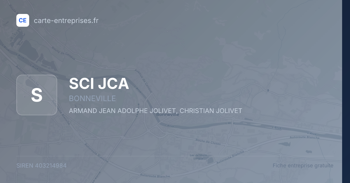 SCI JCA — 403214984 — fiche entreprise