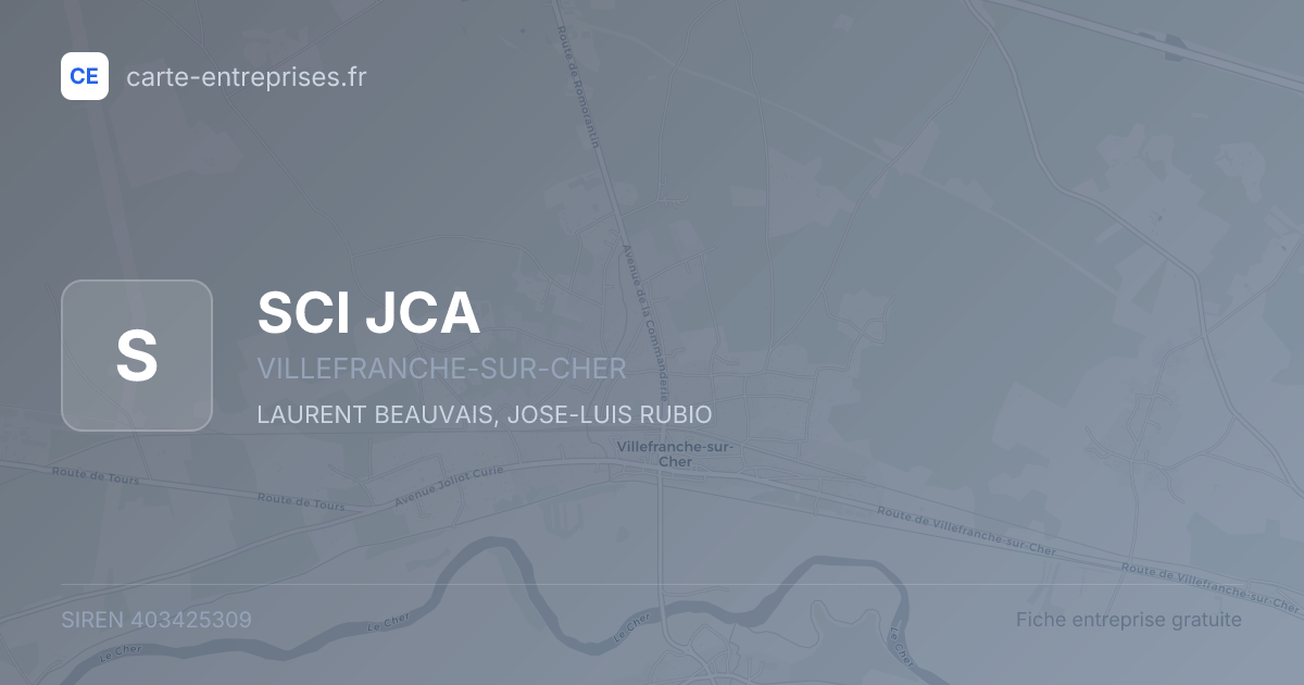 SCI JCA — 403425309 — fiche entreprise