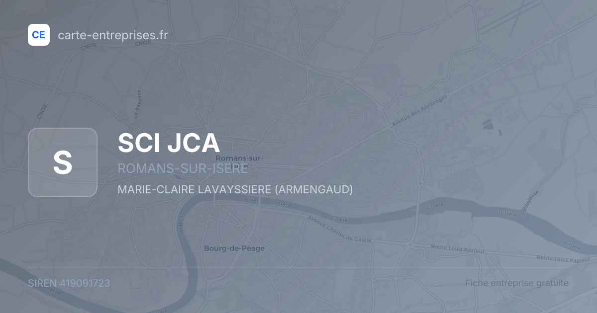 SCI JCA — 419091723 — fiche entreprise