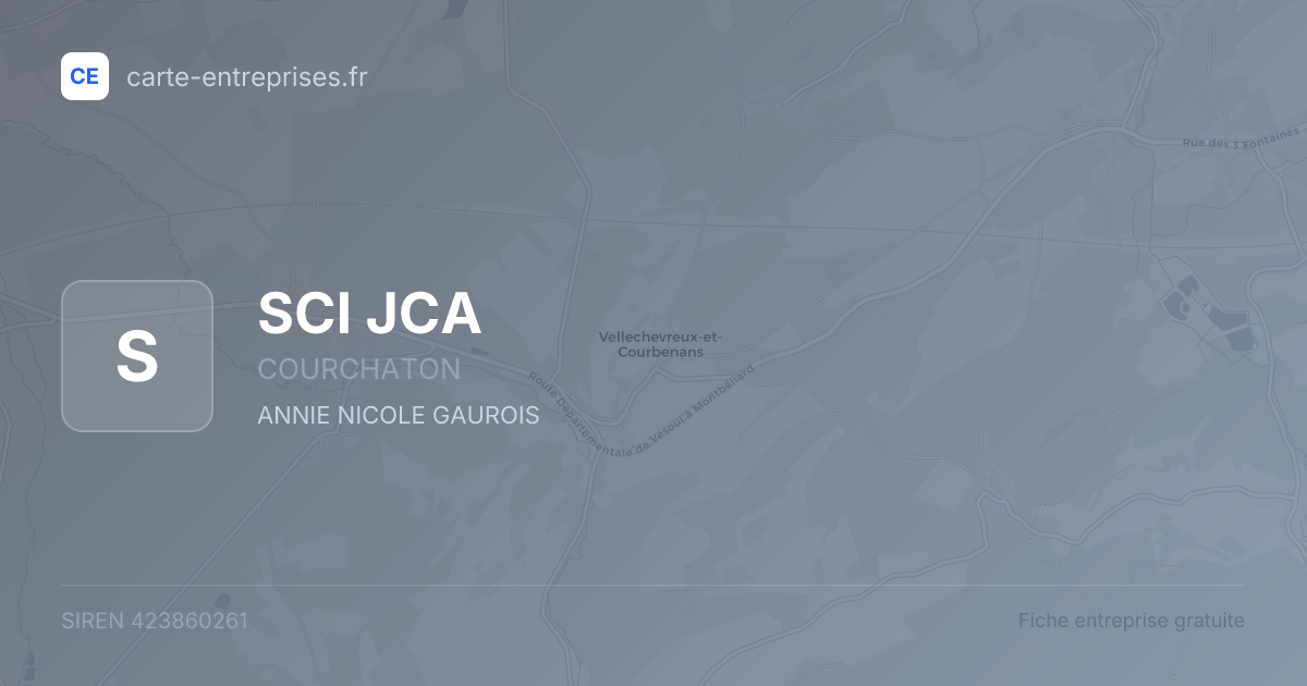 SCI JCA — 423860261 — fiche entreprise