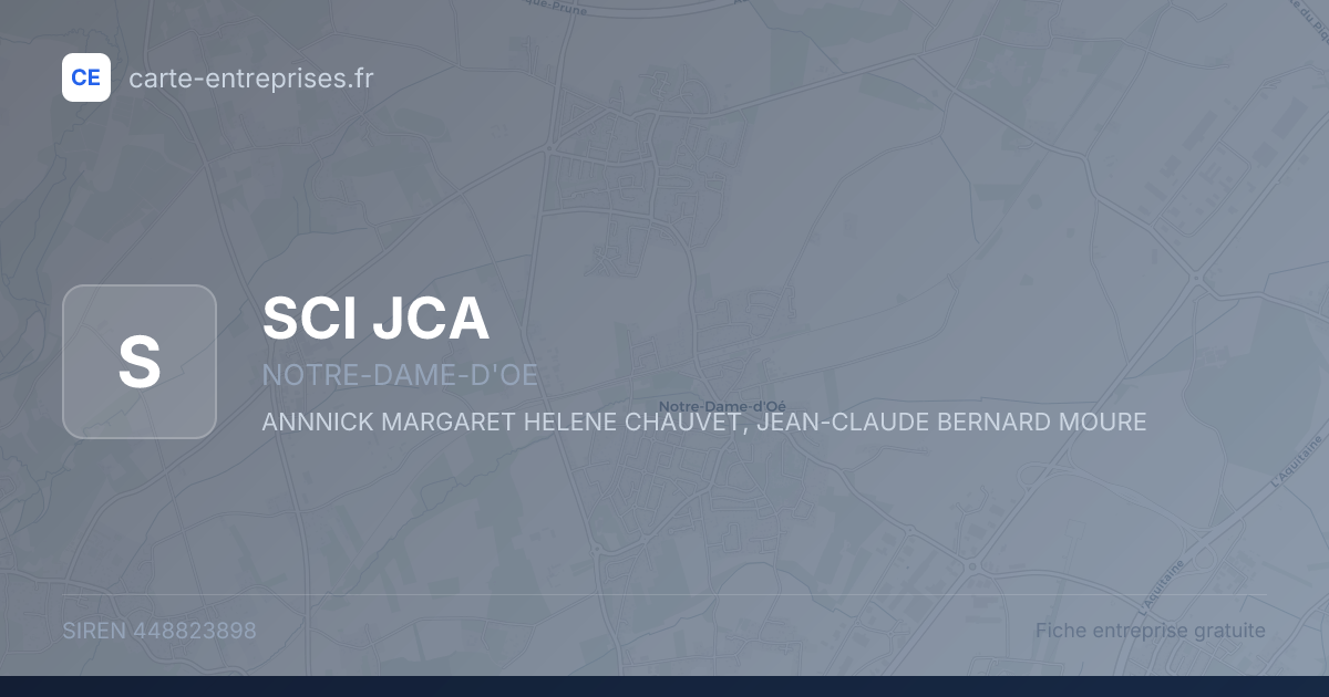SCI JCA — 448823898 — fiche entreprise