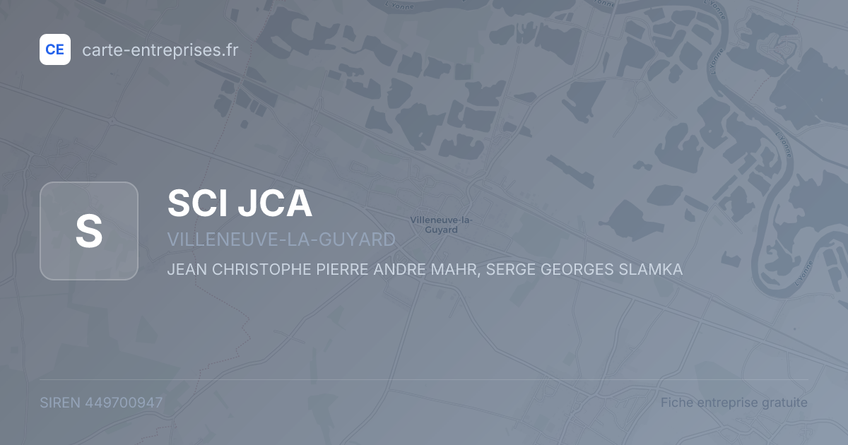 SCI JCA — 449700947 — fiche entreprise