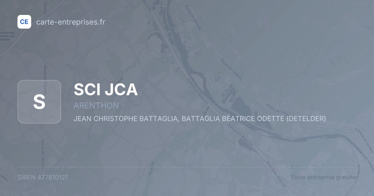 SCI JCA — 477810121 — fiche entreprise